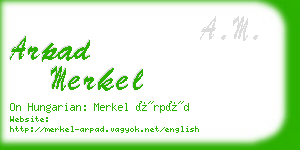 arpad merkel business card